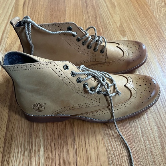 New Timberland Earth keepers Men's Premium Leather Boots Wheat Warm Lined Size 7 - Picture 2 of 6